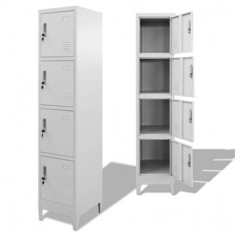 Festnight Mueble Archivador Armario de Oficina Acero con 4 Compartimentos,38x45x180 cm Tipo 4 