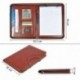 YOTINO Carpeta Portafolios de piel A4 con cremallera y iPad, MacBook Air compartimentos – Elegante De Conferencias, color mar