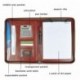 YOTINO Carpeta Portafolios de piel A4 con cremallera y iPad, MacBook Air compartimentos – Elegante De Conferencias, color mar