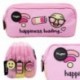 Estuche para lápices de 3 compartimentos FRINGOO, para niños, divertido y bonito, color Happiness Loading - 3 Compartments La