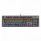 Trust Gaming GXT 865 Asta - Teclado mecánico Gaming interruptores Respuesta rápida, 8 Modos de Color, 11 Teclas Multimedia 
