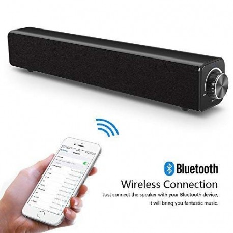 Barra de sonido, Barra de sonido de TV por cable e inalámbrica, Altavoz Bluetooth 20W Altavoz estéreo Altavoz portátil de TV 
