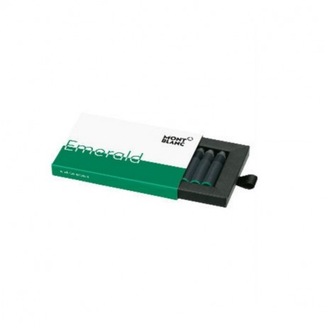 Montblanc 118125 - Cartuchos de Tinta para plumas estilográficas – Refill de Tinta, alta calidad, color Emerald Green verde 