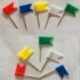 nuolux 100 unidades Pegatinas de banderas markier banderitas, tarjeta Bandera Push Pins agujas Etiquetado chinchetas para mar