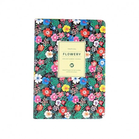 TONVER - Cuaderno pequeño de personalidad floral fresca, organizador de diario, cuaderno de anillas, cuaderno de notas para e