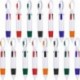 15 Piezas de Bolígrafos de Bola Retráctiles de Multicolor Bolígrafos de 4 Colores de Neón en Uno con Llavero de Hebilla en la