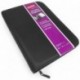 Carpeta de anillas ejecutivas con cremallera, tarjetero y recambio A4 – negro – grapas marca