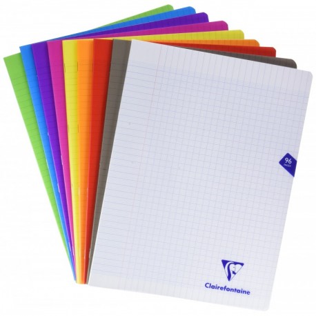 Clairefontaine 299361AMZC - Lote de 9 cuadernos grapados con cubierta