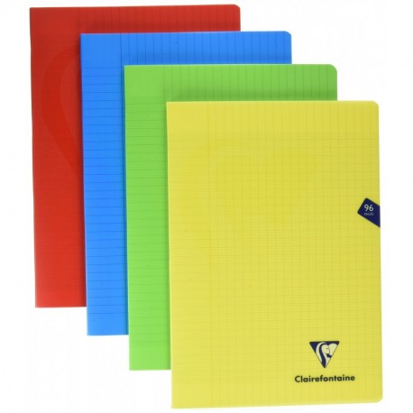 Clairefontaine 294161AMZC - Lote de 4 cuadernos grapados con cubierta