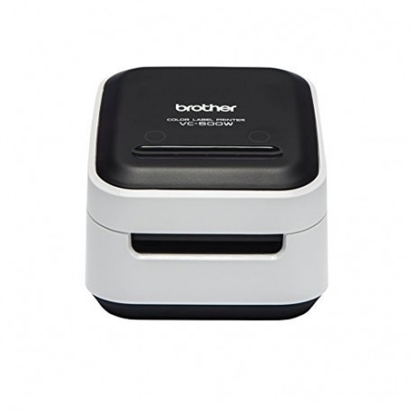 Brother VC-500W - Impresora de Etiquetas a Color con WiFi. Permite Crear Etiquetas Personalizadas. USB 2.0, Wi-Fi, Cortador M