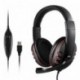 JAMSWALL USB Auriculares Gaming, USB Wired Gaming Auriculares con micrófono Ajustable Auriculares Stereo Sound Cancelación de