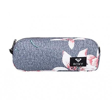 Roxy Da Rock Estuche Escolar, Mujer, Rosa/Gris Charcoal Heather Flower Field , Talla Única