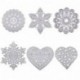 BENECREAT 6 Sets Troqueles Metal para Scrapbooking Álbum de Corte Artesanía Dcorativa de Manualidad, Flor, Nieve,Corazón