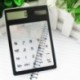GEZICHTA LCD 8 dígitos Pantalla Táctil Ultra Slim Transparente Calculadora Solar Papelería Claro Calculadora Científica Estud