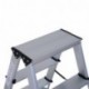 HOMCOM Escalera de Tijera Aluminio Plegable Escalera Doméstica de Mano Ambos Lados 3 Peldaños Carga 150kg