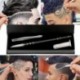 MagiForet - Bolígrafo para el pelo, lápiz para afeitar el pelo, tatuaje para el pelo, diseño de cejas, 10 hojas + pinzas para