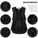 Fafada Mochila Senderismo Hombre Mujer Impermeable 25L Mochila Deporte Montaña Viaje para portatil 15.6 Pulgadas Negro