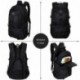 Fafada Mochila Senderismo Hombre Mujer Impermeable 25L Mochila Deporte Montaña Viaje para portatil 15.6 Pulgadas Negro