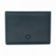 Tarjetero plegable de Atara: cuero auténtico, 4 bolsillos + 1 bolsillo con ventana y con tecnología antirrobo RFID, Azul