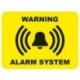 Tiiwee Etiquetas de Alarma de Seguridad para el Hogar - Amarillo - Doble protección UV - Extra laminadas - tamaño 60mm x 45mm