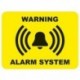 Tiiwee Etiquetas de Alarma de Seguridad para el Hogar - Amarillo - Doble protección UV - Extra laminadas - tamaño 60mm x 45mm