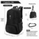 Mooedcoe 35L Mochila Senderismo Plegable Mochilas de Ligero Deporte Viaje Impermeable Pequeña Negro 