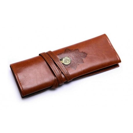 Dylandy - Estuche de piel sintética para lápices, bolígrafos, bolígrafos, bolígrafos, bolígrafos de papelería, bolsa de almac