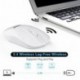 LeadsaiL Raton Inalámbrico Recargable Portatil, Ratones Ordenador Portatil Silencioso,2.4G Wireless Mouse Ergonómico con Rece