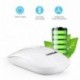 LeadsaiL Raton Inalámbrico Recargable Portatil, Ratones Ordenador Portatil Silencioso,2.4G Wireless Mouse Ergonómico con Rece