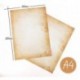 100 hojas de papel de diseño de aspecto antiguo DIN A4 120 g/m2 Absofine DIY Offset Printing