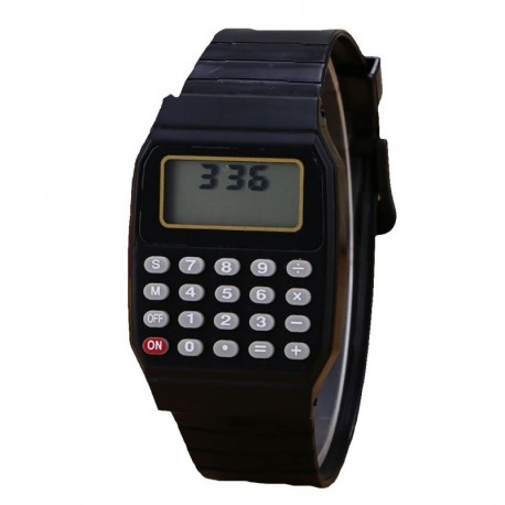 Justdolife Reloj Calculadora Calculadora Del Estudiante Calculadora Electrónica De La Muñeca De La Calculadora Electrónica De