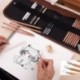 Lápices de Dibujo para Bocetos y Bosquejo, EASEHOME 29 Pieza Set de Dibujo Artista Kit con Lápiz Carbón Grafito Goma Cuchillo