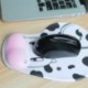 Onlyct Alfombrilla De Ratón, Mousepad Muñeca Apoyo Reposamuñecas de Gel Alfombrilla Ergonómico Cojín para Ratón Óptica, Vaca