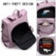 UTO Mujer Mochila PU Cuero Convertible Bolso de Hombro Bolso Bandolera con Borla Antirrobo Violeta Claro