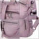 UTO Mujer Mochila PU Cuero Convertible Bolso de Hombro Bolso Bandolera con Borla Antirrobo Violeta Claro