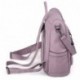 UTO Mujer Mochila PU Cuero Convertible Bolso de Hombro Bolso Bandolera con Borla Antirrobo Violeta Claro