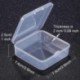 SATINIOR 12 Piezas de Caja Contenedor de Plástico Transparente de Rectángulo Pequeño con Tapa con Bisagra Caja de Almacenamie