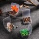 SATINIOR 12 Piezas de Caja Contenedor de Plástico Transparente de Rectángulo Pequeño con Tapa con Bisagra Caja de Almacenamie