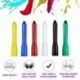 Tencoz Kit de lápices de Colores de Pintura de Cara, 6 Lavable no tóxica Grueso Brillante diversión Color Body Art Pintura Pa