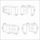 Habitdesign 008311A - Mesa Escritorio, Mueble de despacho, Modelo Adapta, Color Blanco Artik, Medidas: 74 x 120 x 77 cm …