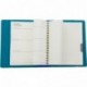 Larkpad 10013 - Cuaderno de espiral tamaño A6, con cuadrícula, funda rígida de piel sintética recargable, con bolígrafo y bo
