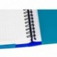 Larkpad 10013 - Cuaderno de espiral tamaño A6, con cuadrícula, funda rígida de piel sintética recargable, con bolígrafo y bo