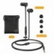 Gritin Auriculares Auriculares con Cable y Micrófono In Ear de Alta Sensibilidad Carcasa de Aluminio- Aislamiento de Ruido, A