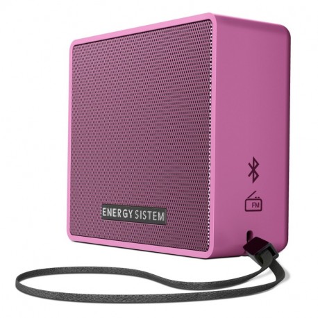 Energy Sistem Music Box 1+ - Altavoz Portátil, Bluetooth v 4.1, 5 W, microSD MP3, Radio FM, Audio-In, Color Rosa Grape 