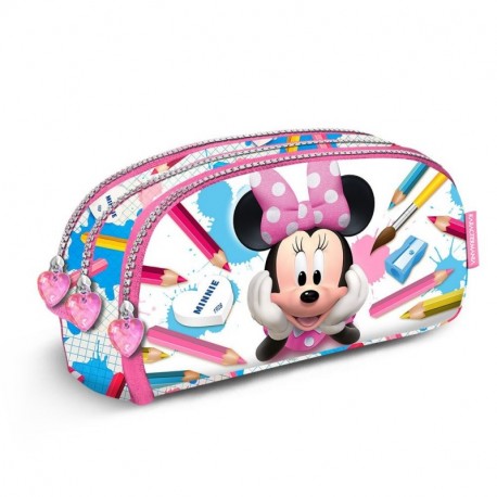 Karactermania 38237 Minnie Mouse School Estuches, 22 cm, Rosa