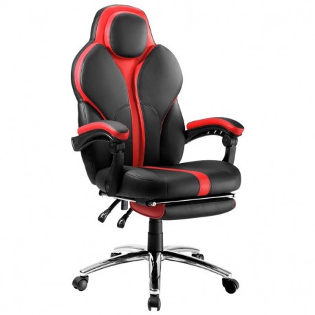 LANGRIA Silla Gaming de Ordenador para Gamers Especial Videojuegos, Mecanismo de inclinacióny Ajustable, Acolchada con Reposa