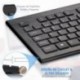 TOPELEK Pack de Ultra-Delgado Teclado y Ratón Inalámbrico Silencioso y Portatil 2.4 GHz,USB, inalámbrico, Windows, QWERTY Esp