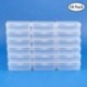 BENECREAT 18 Pack Rectangulos Caja de plastico Transparente con Tapas abatibles para articulos pequeños, Pastillas, Hierbas, 