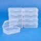 BENECREAT 18 Pack Rectangulos Caja de plastico Transparente con Tapas abatibles para articulos pequeños, Pastillas, Hierbas, 