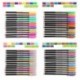 BBLIKE 48 Colores Bolígrafos de Gel para colorear y 9pcs Plastico Plantillas Dibujo Stencil Bullet Journal para - Incluye pur